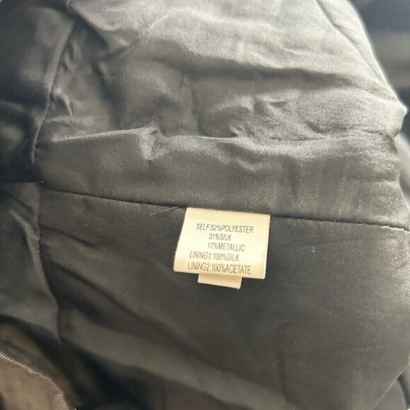 - KAY Unger New York Women’s Silk Blend Fitted Midi Cocktail Dress Gray Si… - Picture 8 of 10